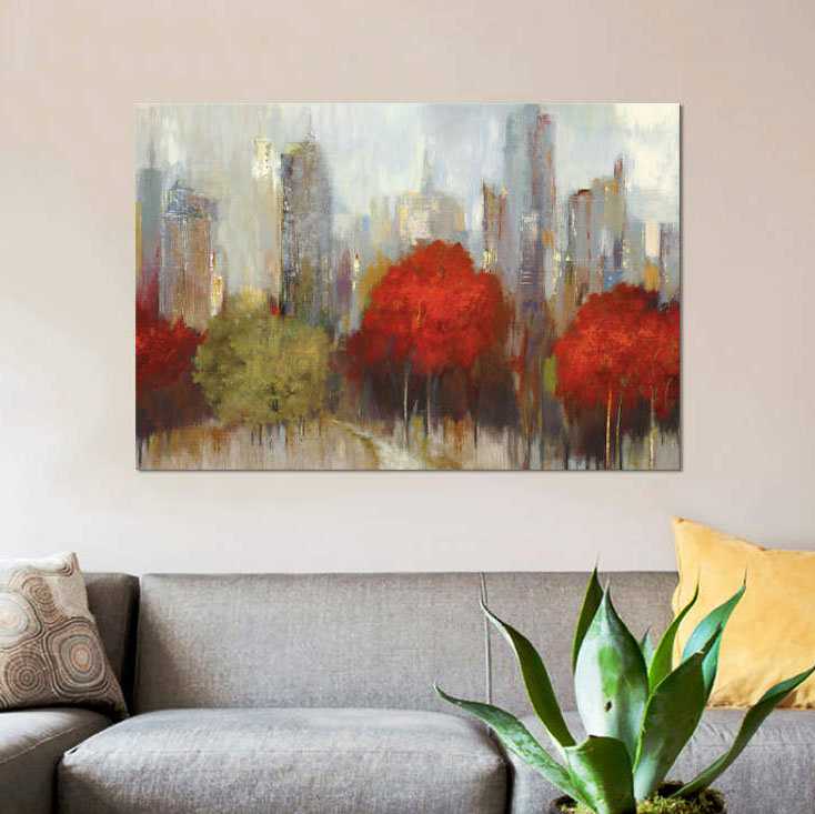 «Downtown I», reproduction sur toile, H 8 po x l 12 po x P 0,75 po, Toile tendue, Pas de tapis