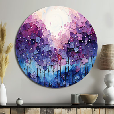 Gluck Indigo Dreams II - paysages ronds, art en métal