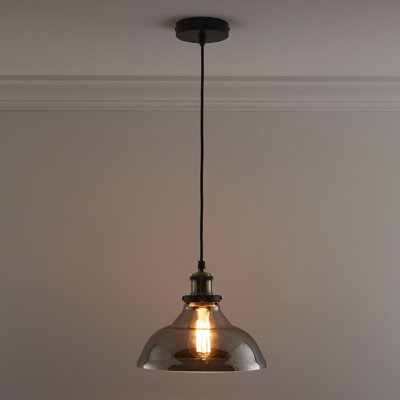 Coker 1 - Light Smokey Dome Pendant
