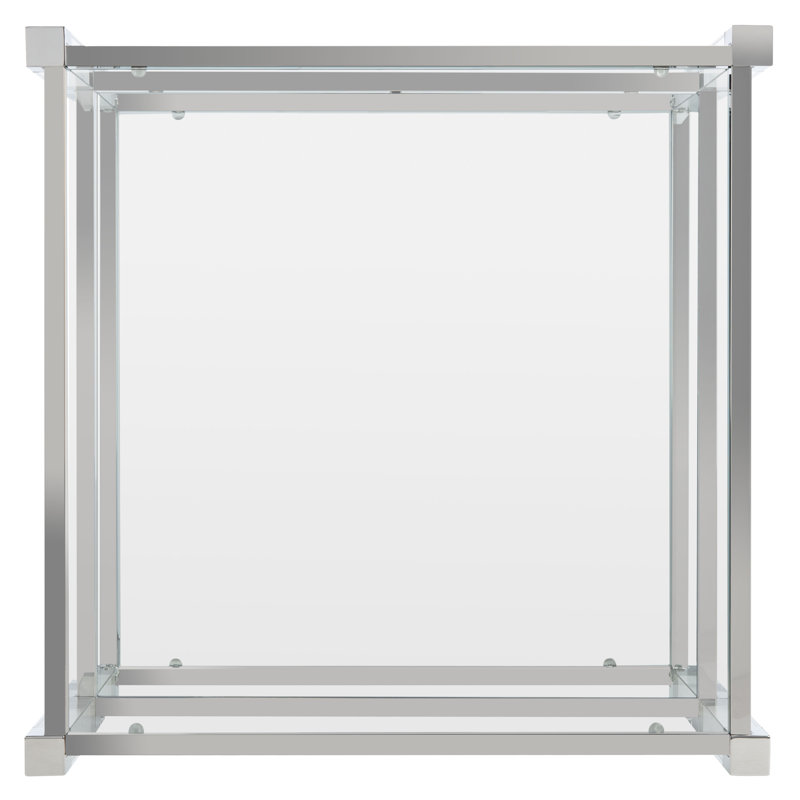 Coffee Table, Clear/SIlver