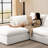 146.5" Oversized U-Shaped Modular Sectional Sofa with 2 Storage Ottomans, 4-Seater, White