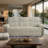Jeya Manual Recliner Sofa, Wide Wale Light Gray Faux Fur, 83 Inch-130982811