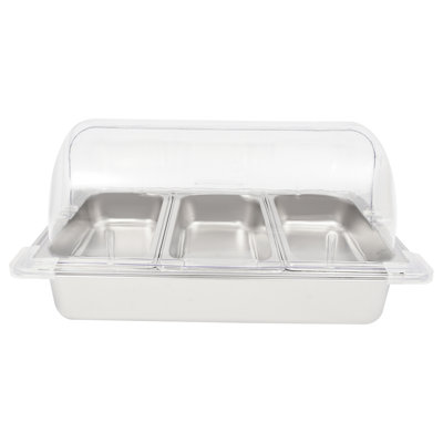 3-Compartment Stainless Steel Chafing Dish