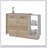 Crescent 7-Shelf 4-Door 2-Piece Kitchen Set with Spacious Storage and Light Oak Finish for Modern Kitchens