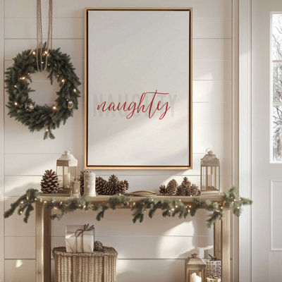 Autre typographie des fêtes, reproduction d'art sur toile dans un cadre blanc