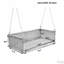 Lit balançoire double en bois massif d'extérieur classique, cadre de balançoire en rotin de jardin avec longues cordes pour la piscine, la cour arrière-129111822
