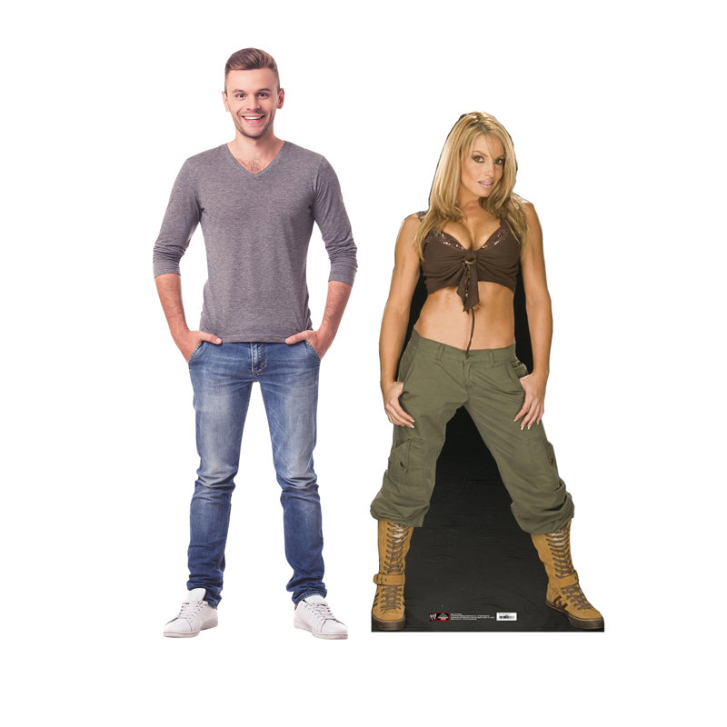 Meuble-présentoir en carton de taille vie trish stratus