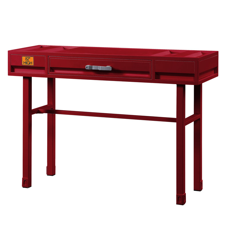 Bureau de coiffeuse rouge 1 chambre à coucher - ajoute un charme industriel pour le caractère à l'espace