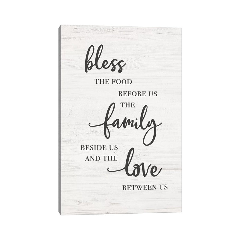 Bless Family Love - Print on Canvas, 45.72cm H x 30.48cm W x 1.91cm D, Wrapped Canvas