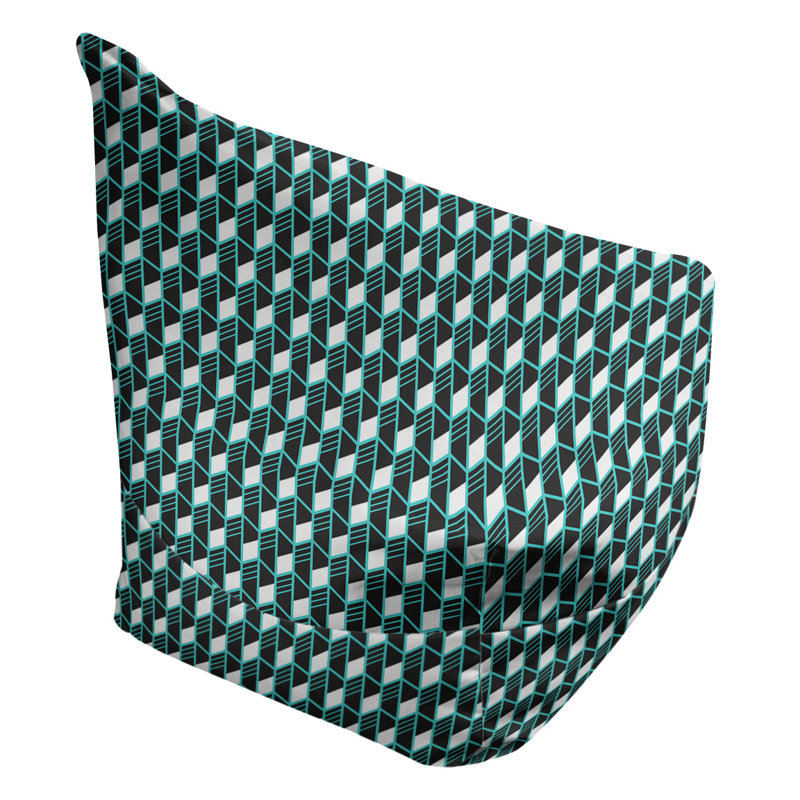 Petite chaise à sacs à billes & Leffel, Pas de bourre, Bleu sarcelle, H 86 po x l 2 po x P 43 po