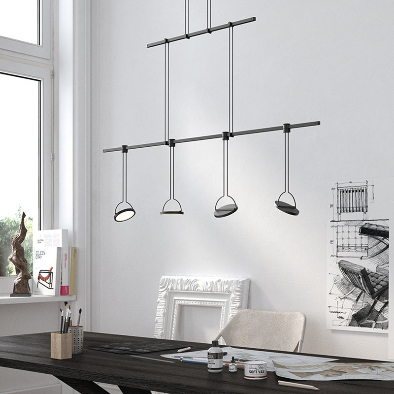 Suspenders 4 - Light Dimmable LED Linear Chandelier