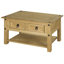 Coffee Table with Storage 2 Drawer Solid