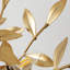 Plafonnier semi-encastré 3 lumières feuille d'or Botanical