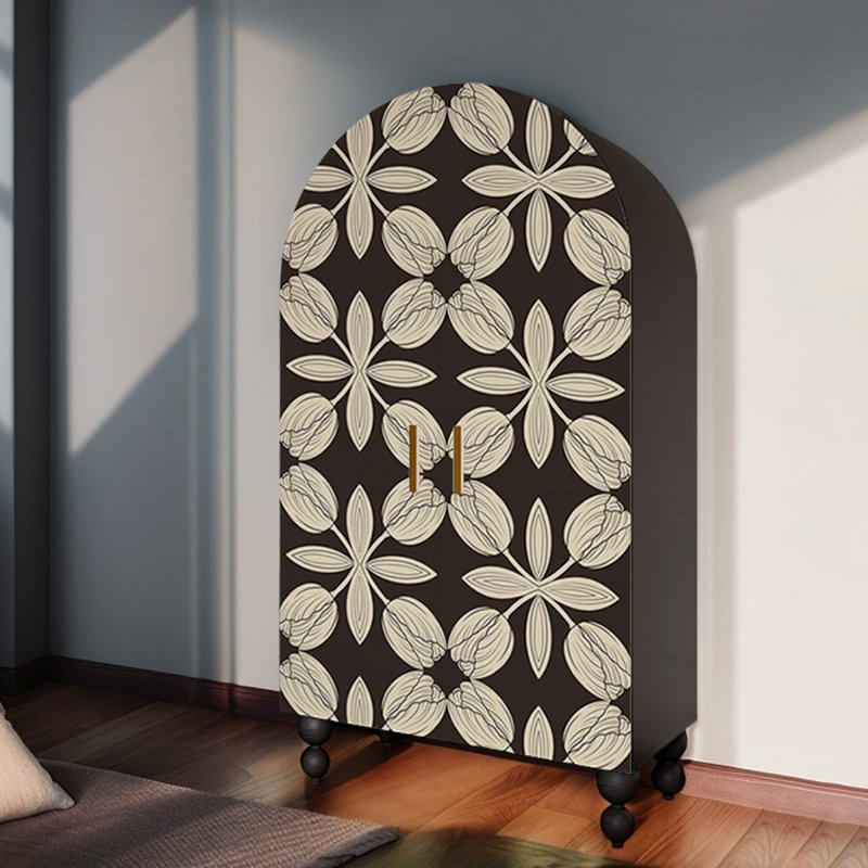 Garde-robe moderne et simple à deux portes, Noir, noir, noir, noir