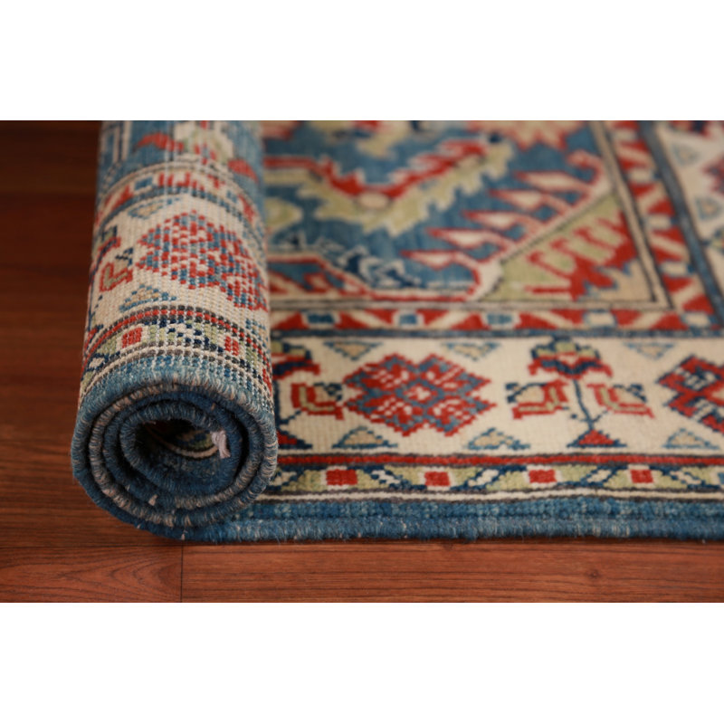 Tapis géométrique bleu Kazak