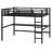 Metal Loft Bed With Power Outlet And LED Lighted, Space-Saving