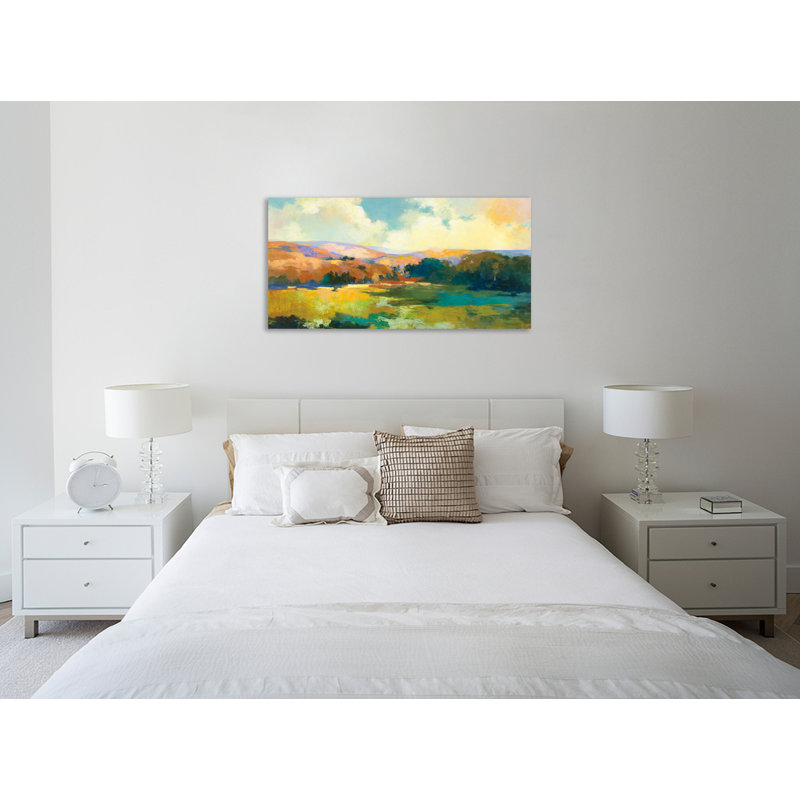 Toile tendue avec châssis «Day Break Valley» par Julia Purinton, H 30 po x l 60 po x P 1,5 po