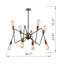 Metal Body Adjustable Chandelier