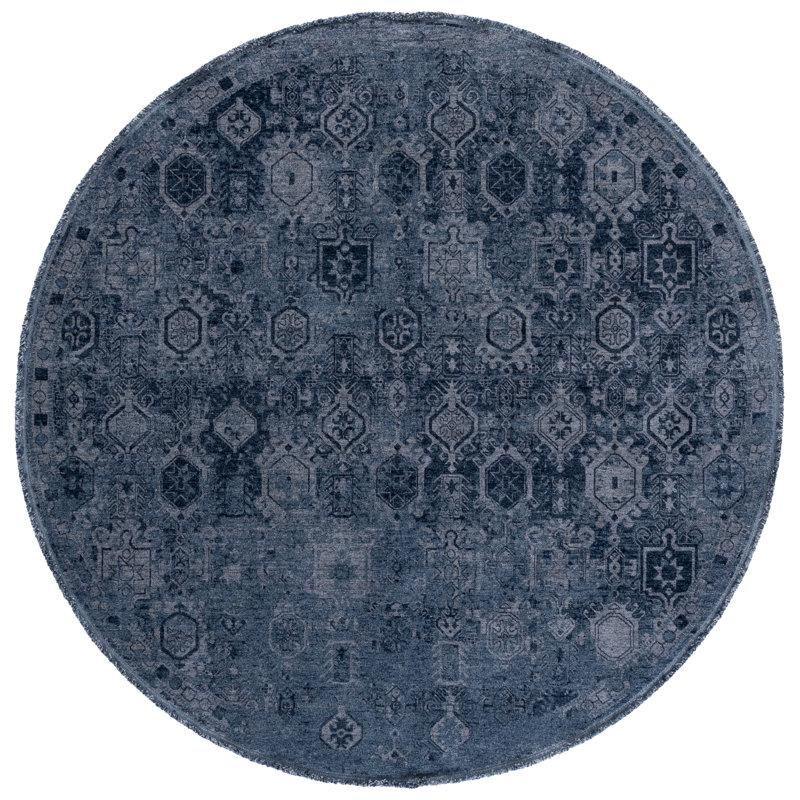 Vitnage Overdye 806 Performance Oriental Rug, Round 6'7"