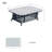 Patio Aluminum Rectangular Coffee Table