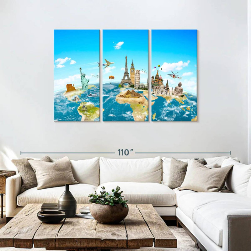 Senne Travel Monuments, 48" H x 74" W