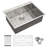 30-Inch Single Bowl Drop-In Kitchen Sink, 16 Gauge Stainless Steel With Soundproofing And Easy-Drain Design.-121960413