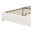 Structure de lit tapissier capitonné avec veilleuse, ports USB et tablette de tête de lit, lit plateforme avec tête de lit haute Rivet-476717110-476717109
