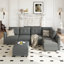 Canapé modulaire réversible avec repose-pieds Bresee-115612322-112618588