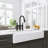 Matte Black Kitchen Faucet With Pull-Down - Dual Handle Control For Precise Flow And Temperature Adjustment 360-Degree Rotating High Nozzle Increased Cleaning Area Made Of Brass Materials Bridge