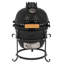 Mini gril au charbon de bois en céramique noir 13 po Kamado