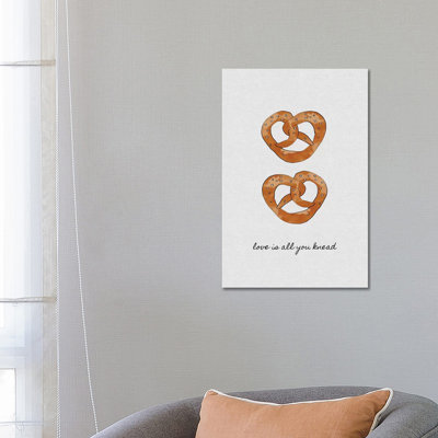 Love Is All You Knead 1 Piece Wrapped Canvas Wall Art