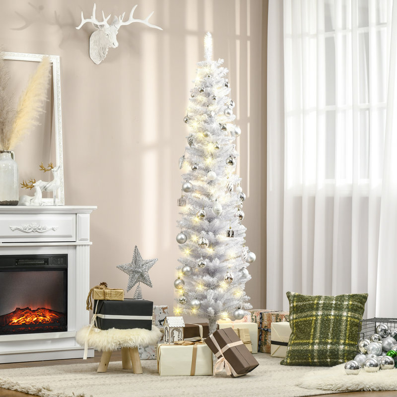 Arbre de Noël pin blanc 5 'H 11' 'avec 100 lumières DEL