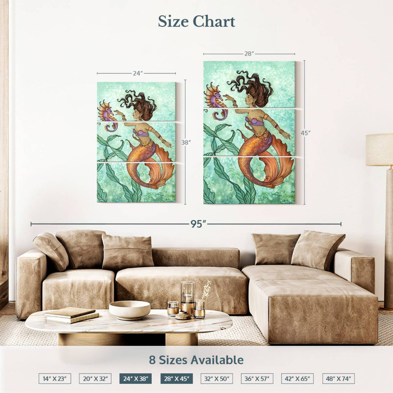 Kelan Shy Seahorse, 38" H x 24" W