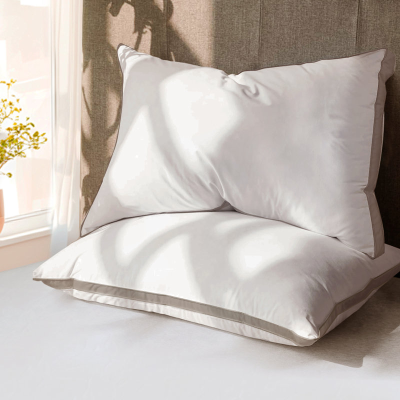 Freman Goose Down Pillows Set of 2 – Perfect Balance of Softness and Support, Neck Pain Relief for Side & Back Sleepers, Hotel Quality Bed Pillows