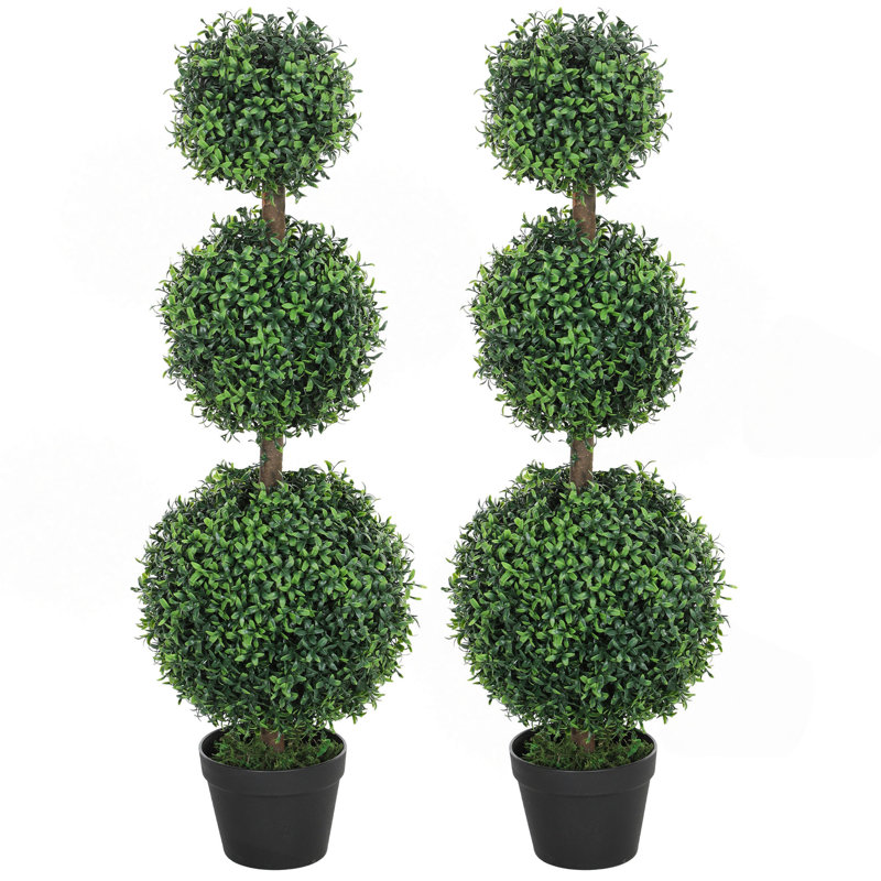 2 pièces / ensemble. Topiaire de buis artificiel, fausses plantes en pot