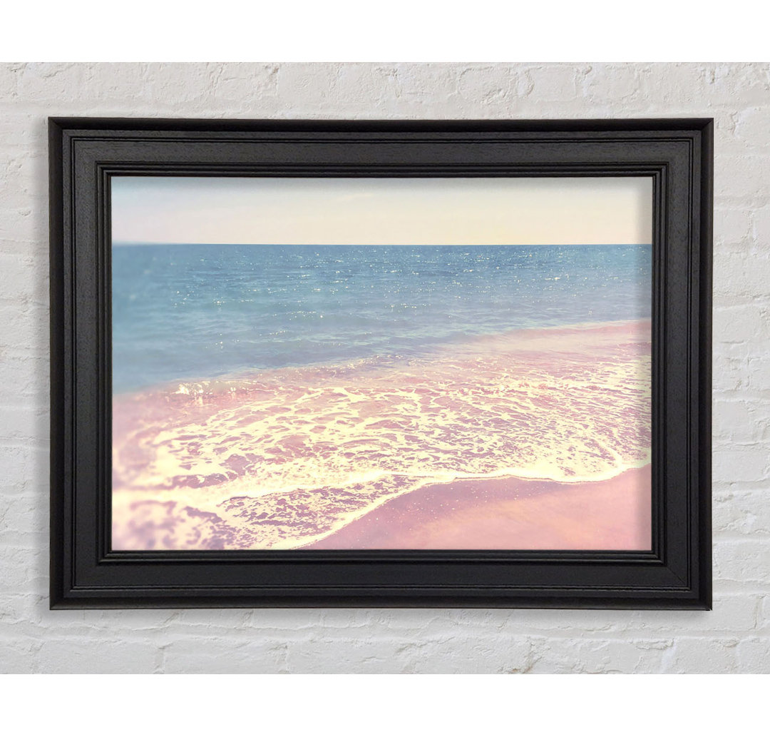 Gerahmtes Wandbild Retro Sparkle Beach