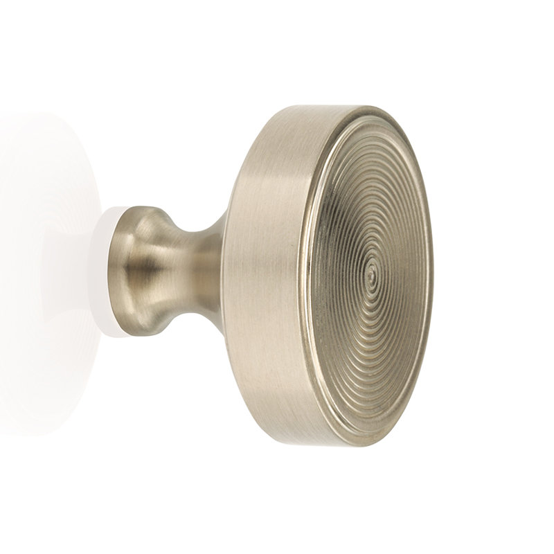 Poignée ronde Raga, Nickel brossé, H 1,26 po x l 1,25 po x P 1,25 po