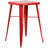 Toquerville Square Metal Indoor-Outdoor Bar Table Set with 2 Stools with Backs-1064872372