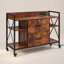 Classeur à roulettes vintage avec prises de courant et tiroirs verrouillables pour les solutions de rangement de bureau personnel