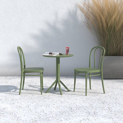 Ensemble bistro pour 2 personnes avec chaises empilables 24 po Farrah