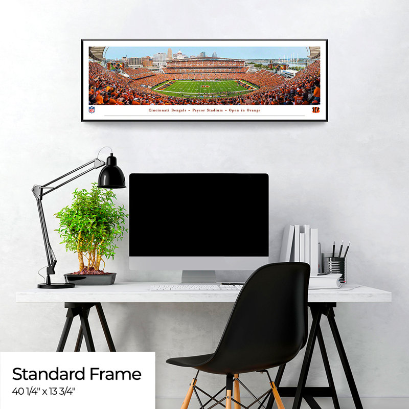 Cincinnati Bengals, Out - Cadre standard, Cadre noir standard, Pas de tapis, H 13,75 po x l 40,75 po x P 0,875 po