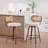 Counter Height Upholstered Swivel Bar Stools With Cane Back For Island/Kitchen/Counter/Bar(Set Of 2)-207178315-207178317