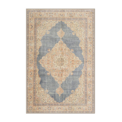 Tapis traditionnel orange / bleu Lobsien