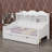 Retro Daybed Featuring Storage Drawers and Built-In Shelving – Multi-Purpose Furniture for Guest Room or Study-2005976571