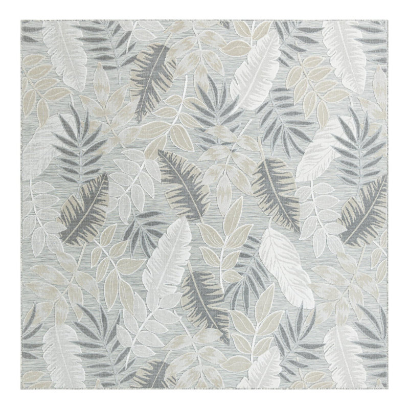 Tapis Fergent Leaves Wygant, Carré 8 pi 2 po