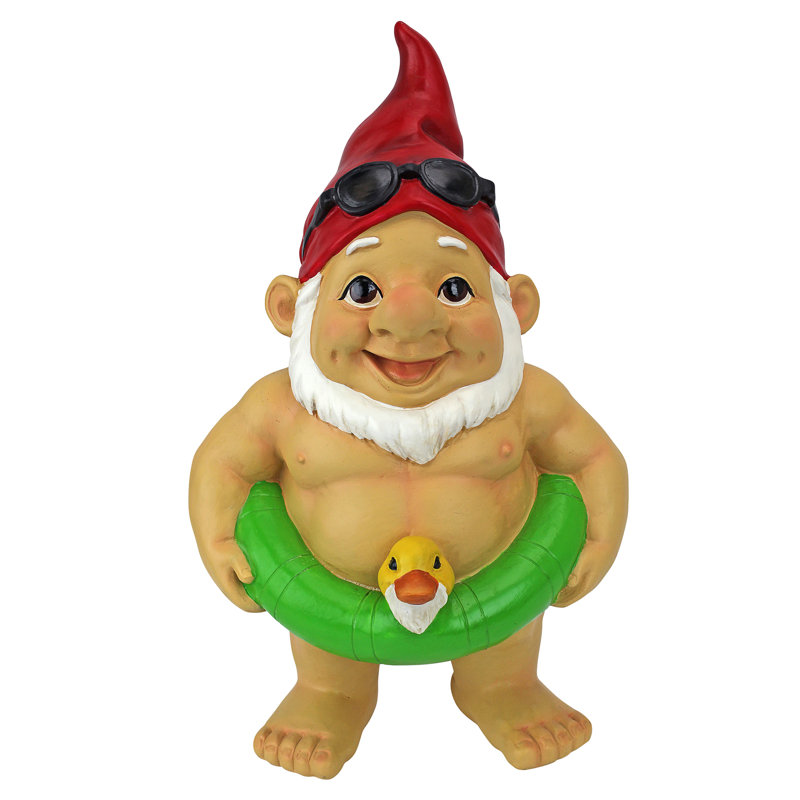 Pool Party Pete Naked Gnome Statue