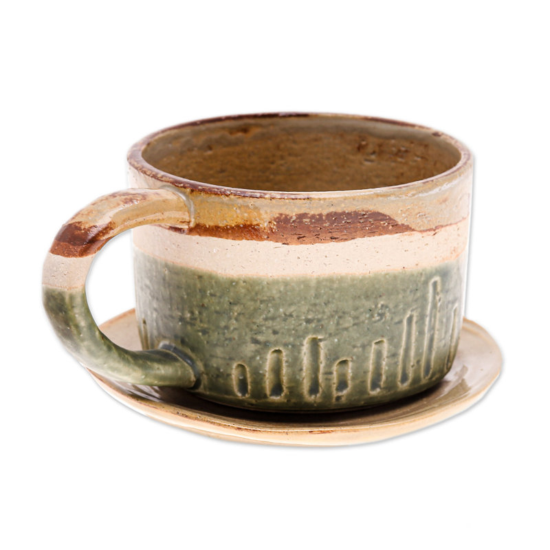 Tasse et soucoupe en céramique Novica