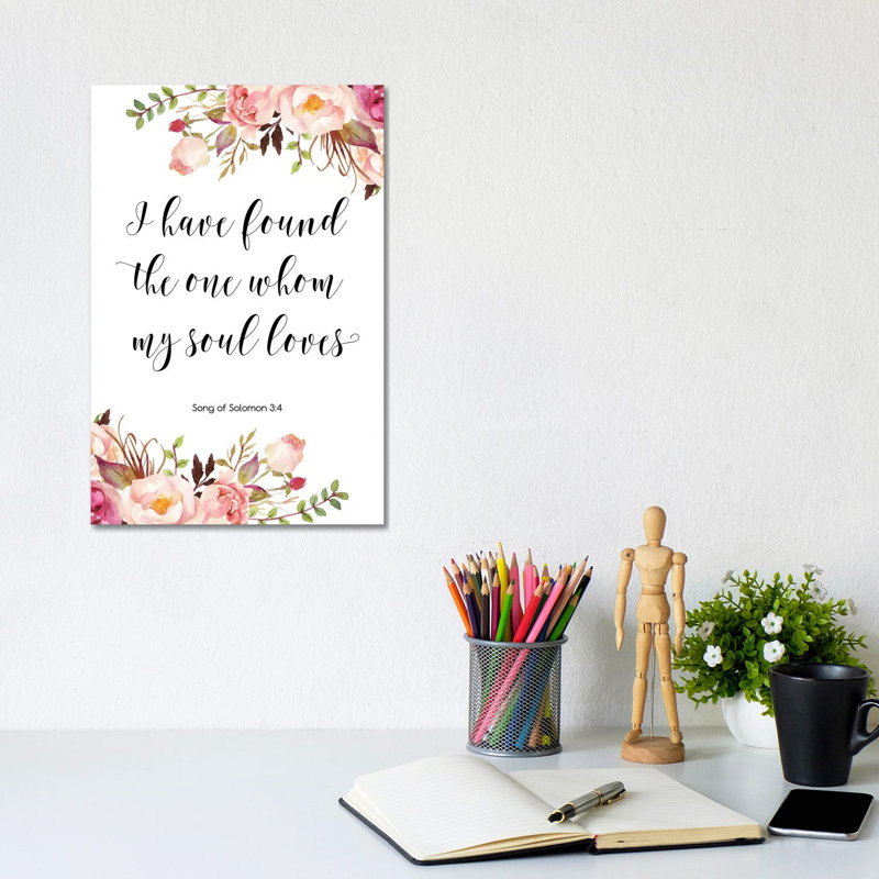 I have found the one who My Soul loves par Eden Printables-impression d’art textuel, Toile tendue, Pas de tapis