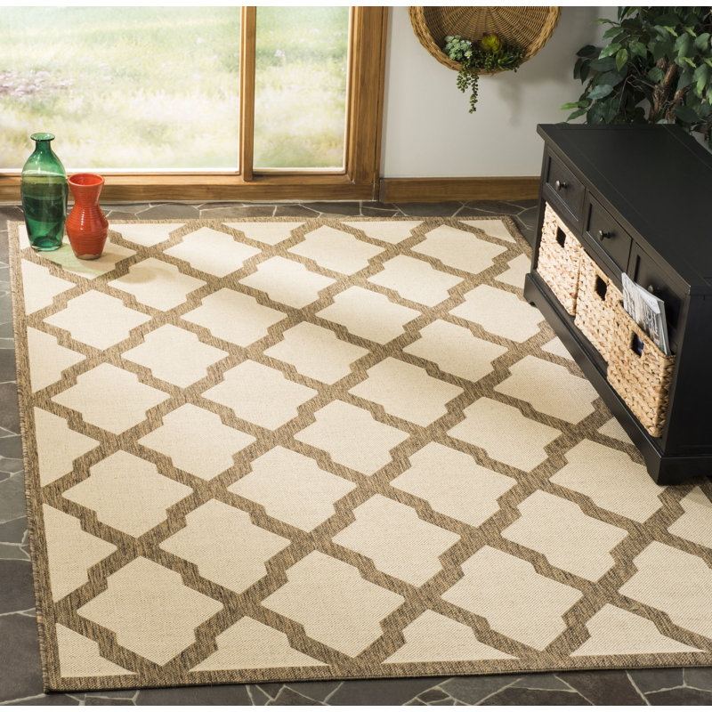 Tapis crème / brun Ferrill, Rectangle 8 pi x 10 pi