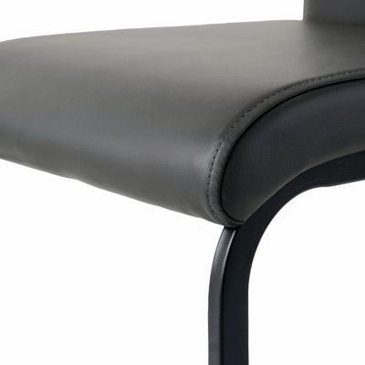 Modern PU dining chair Living room chair Upholstered chair, gold metal chair leg design, kitchen, living room, bedroom, dining room side chair (Set of